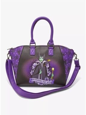 Loungefly Purple Mistress of Evil Satchel Crossbody Bag